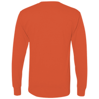 Hanes Authentic Long Sleeve T-Shirt, Orange, Back view