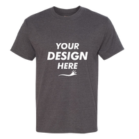 Hanes Beefy-T® Tall T-Shirt, Charcoal Heather, Front view, Mockup