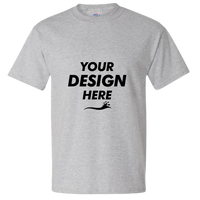 Hanes Beefy-T® Tall T-Shirt, Light Steel, Front view, Mockup