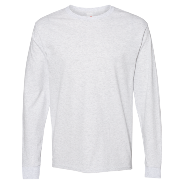 Hanes Essential-T Long Sleeve T-Shirt, Ash, Front view