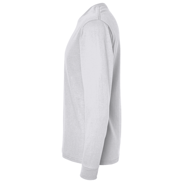 Hanes Essential-T Long Sleeve T-Shirt, Ash, Left Sleeve view