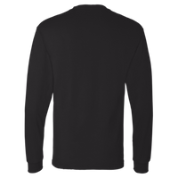Hanes Essential-T Long Sleeve T-Shirt, Black, Back view