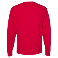 Hanes Essential-T Long Sleeve T-Shirt, Deep Red, Back view