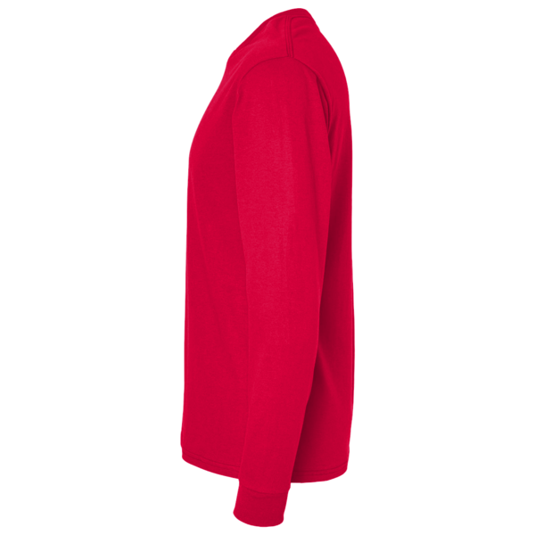 Hanes Essential-T Long Sleeve T-Shirt, Deep Red, Left Sleeve view