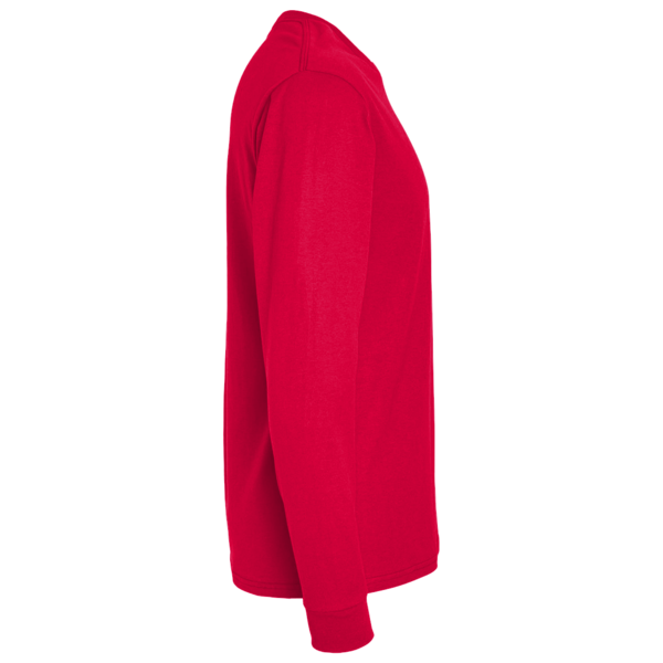 Hanes Essential-T Long Sleeve T-Shirt, Deep Red, Right Sleeve view