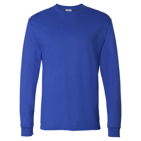 Hanes Essential-T Long Sleeve T-Shirt, Deep Royal, Front view