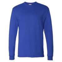 Hanes Essential-T Long Sleeve T-Shirt, Deep Royal, Front view