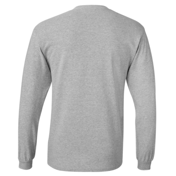 Hanes Essential-T Long Sleeve T-Shirt, Light Steel, Back view