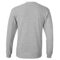 Hanes Essential-T Long Sleeve T-Shirt, Light Steel, Back view