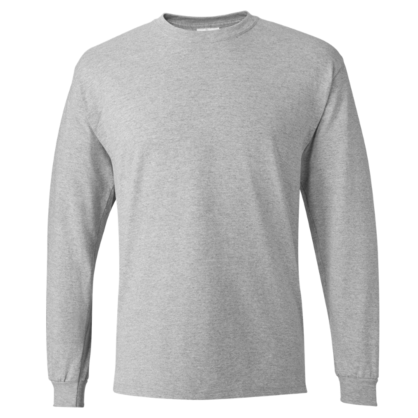 Hanes Essential-T Long Sleeve T-Shirt, Light Steel, Front view