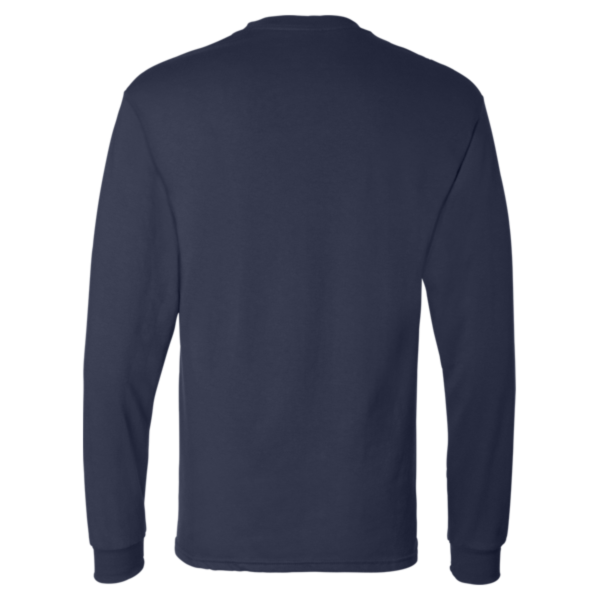 Hanes Essential-T Long Sleeve T-Shirt, Navy, Back view