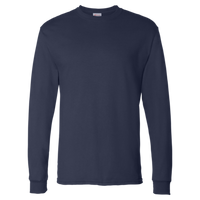 Hanes Essential-T Long Sleeve T-Shirt, Navy, Front view