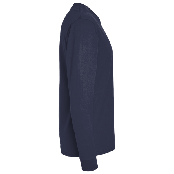 Hanes Essential-T Long Sleeve T-Shirt, Navy, Right Sleeve view