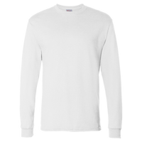 Hanes Essential-T Long Sleeve T-Shirt, White, Front view