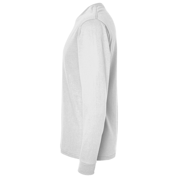 Hanes Essential-T Long Sleeve T-Shirt, White, Left Sleeve view