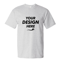 Hanes Essential-T T-Shirt, Ash, Front view, Mockup