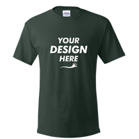 Hanes Essential-T T-Shirt, Deep Forest, Front view, Mockup