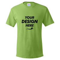 Hanes Essential-T T-Shirt, Lime, Front view, Mockup