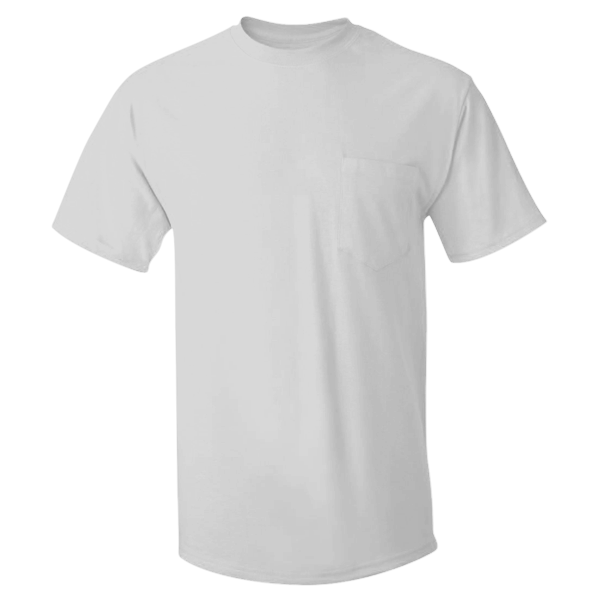 Hanes Men's Authentic Pocket T-Shirt, Ash, Front view