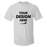 Hanes Men's Authentic Pocket T-Shirt, Ash, Front view, Mockup