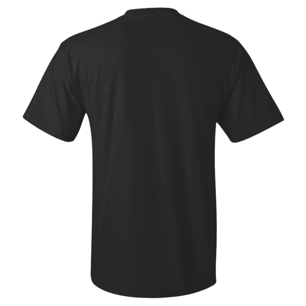 Hanes Men's Authentic Pocket T-Shirt, Black, Back view