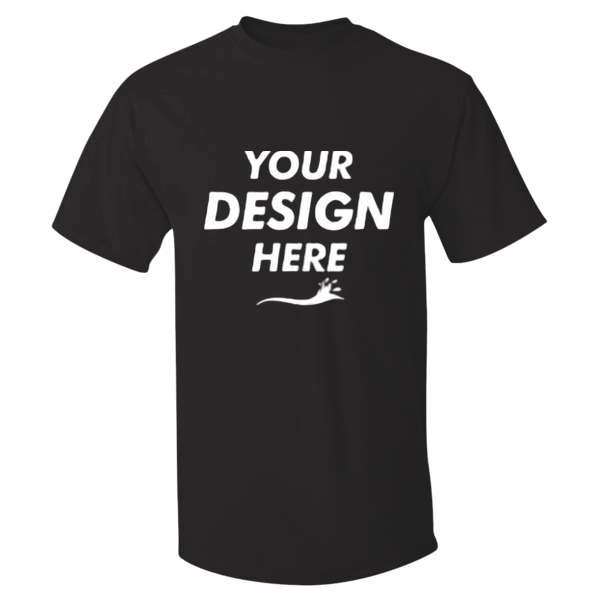 Hanes Men's Authentic Pocket T-Shirt, Black, Front view, Mockup