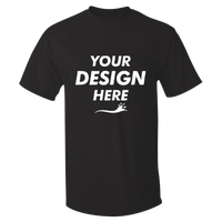 Hanes Men's Authentic Pocket T-Shirt, Black, Front view, Mockup