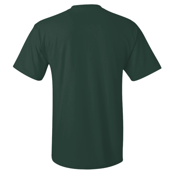 Hanes Men's Authentic Pocket T-Shirt, Deep Forest, Back view