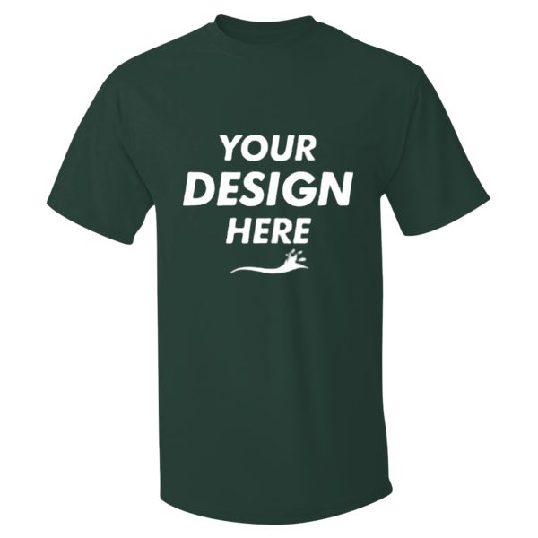 Hanes Men's Authentic Pocket T-Shirt, Deep Forest, Front view, Mockup