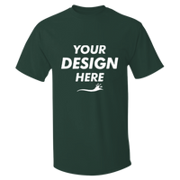 Hanes Men's Authentic Pocket T-Shirt, Deep Forest, Front view, Mockup