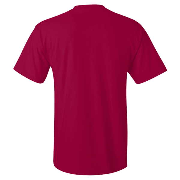 Hanes Men's Authentic Pocket T-Shirt, Deep Red, Back view