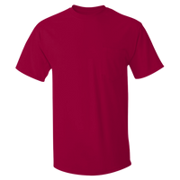 Hanes Men's Authentic Pocket T-Shirt, Deep Red, Front view