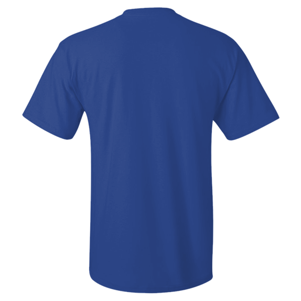 Hanes Men's Authentic Pocket T-Shirt, Deep Royal, Back view