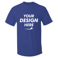 Hanes Men's Authentic Pocket T-Shirt, Deep Royal, Front view, Mockup