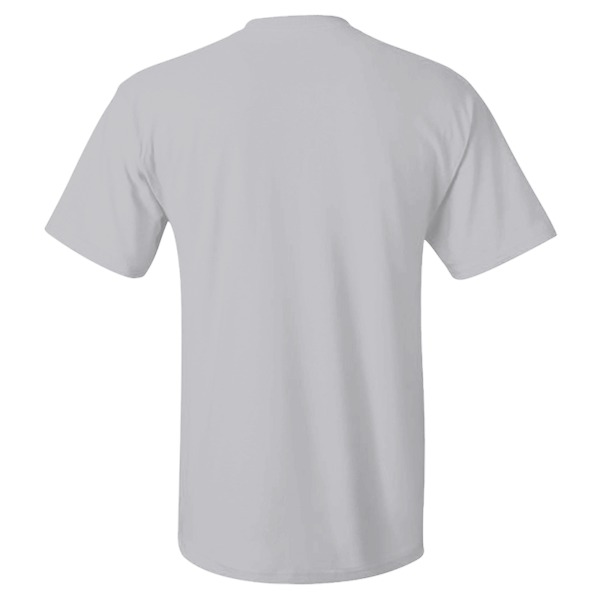 Hanes Men's Authentic Pocket T-Shirt, Light Steel, Back view