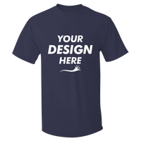 Hanes Men's Authentic Pocket T-Shirt, Navy, Front view, Mockup