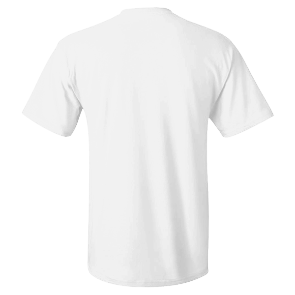 Hanes Men's Authentic Pocket T-Shirt, White, Back view