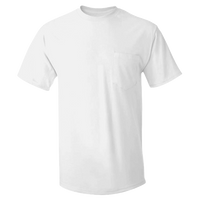Hanes Men's Authentic Pocket T-Shirt, White, Front view