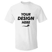 Hanes Men's Authentic Pocket T-Shirt, White, Front view, Mockup