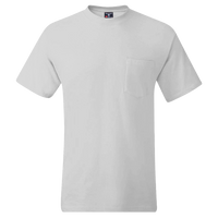 Hanes Men's Beefy-T® Pocket T-Shirt, Ash, Front view