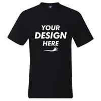 Hanes Men's Beefy-T® Pocket T-Shirt, Black, Front view, Mockup