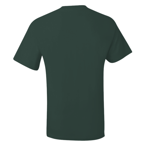 Hanes Men's Beefy-T® Pocket T-Shirt, Deep Forest, Back view