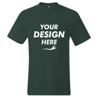Hanes Men's Beefy-T® Pocket T-Shirt, Deep Forest, Front view, Mockup