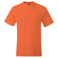 Hanes Men's Beefy-T® Pocket T-Shirt, Orange, Front view