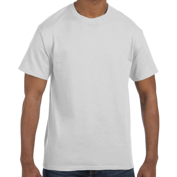 Hanes Unisex Authentic T-Shirt, Ash, Front view