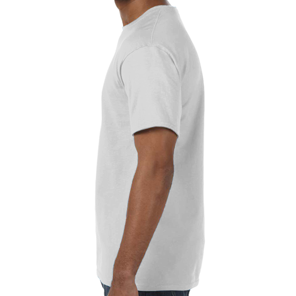 Hanes Unisex Authentic T-Shirt, Ash, Left Sleeve view