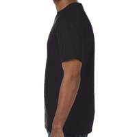 Hanes Unisex Authentic T-Shirt, Black, Left Sleeve view