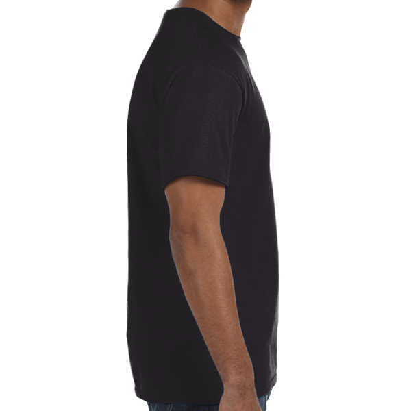 Hanes Unisex Authentic T-Shirt, Black, Right Sleeve view