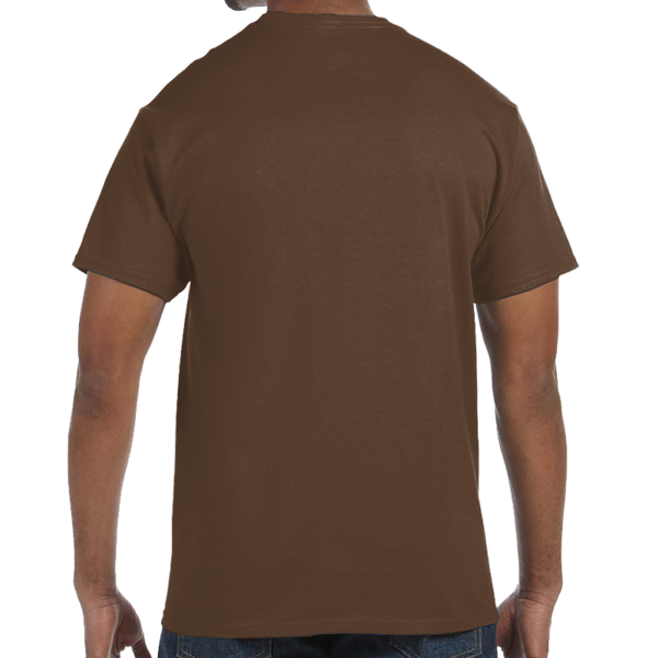 Hanes Unisex Authentic T-Shirt, Dark Chocolate, Back view