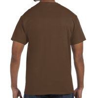 Hanes Unisex Authentic T-Shirt, Dark Chocolate, Back view